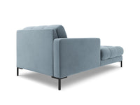 Cosmopolitan Design - Chaise longue sinistra "Bali" in velluto azzurro 