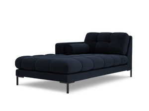 Cosmopolitan Design - Chaise longue sinistra "Bali" in velluto blu scuro 