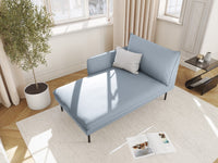 Cosmopolitan Design - Chaise longue sinistra "Vienna" in velluto azzurro 