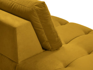 Cosmopolitan Design - Chaise longue sinistra "Hastings" 2 posti in velluto giallo 