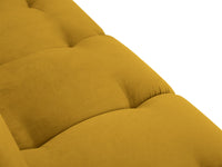 Cosmopolitan Design - Chaise longue sinistra "Hastings" 2 posti in velluto giallo 
