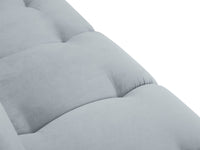 Cosmopolitan Design - Chaise longue sinistra "Hastings" 2 posti in velluto azzurro 