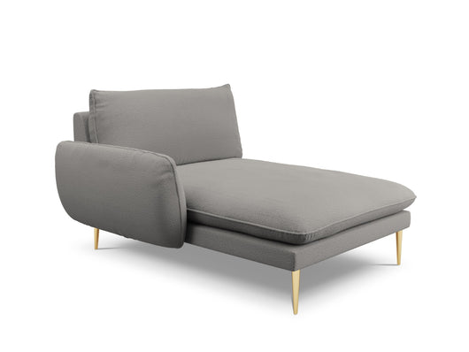 Cosmopolitan Design - Chaise longue sinistra "Vienna" in bouclé grigio 
