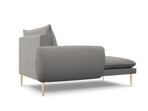 Cosmopolitan Design - Chaise longue sinistra "Vienna" in bouclé grigio 