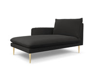 Cosmopolitan Design - Chaise longue sinistra "Vienna" in bouclé nero 