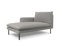 Cosmopolitan Design - Chaise longue sinistra "Vienna" in bouclé grigio 