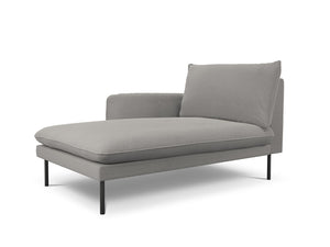 Cosmopolitan Design - Chaise longue sinistra "Vienna" in bouclé grigio 