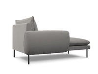 Cosmopolitan Design - Chaise longue sinistra "Vienna" in bouclé grigio 