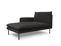 Cosmopolitan Design - Chaise longue sinistra "Vienna" in bouclé nero 