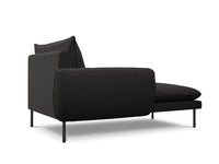 Cosmopolitan Design - Chaise longue sinistra "Vienna" in bouclé nero 