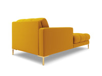 Cosmopolitan Design - Chaise longue sinistra "Bali" in tessuto strutturato giallo 