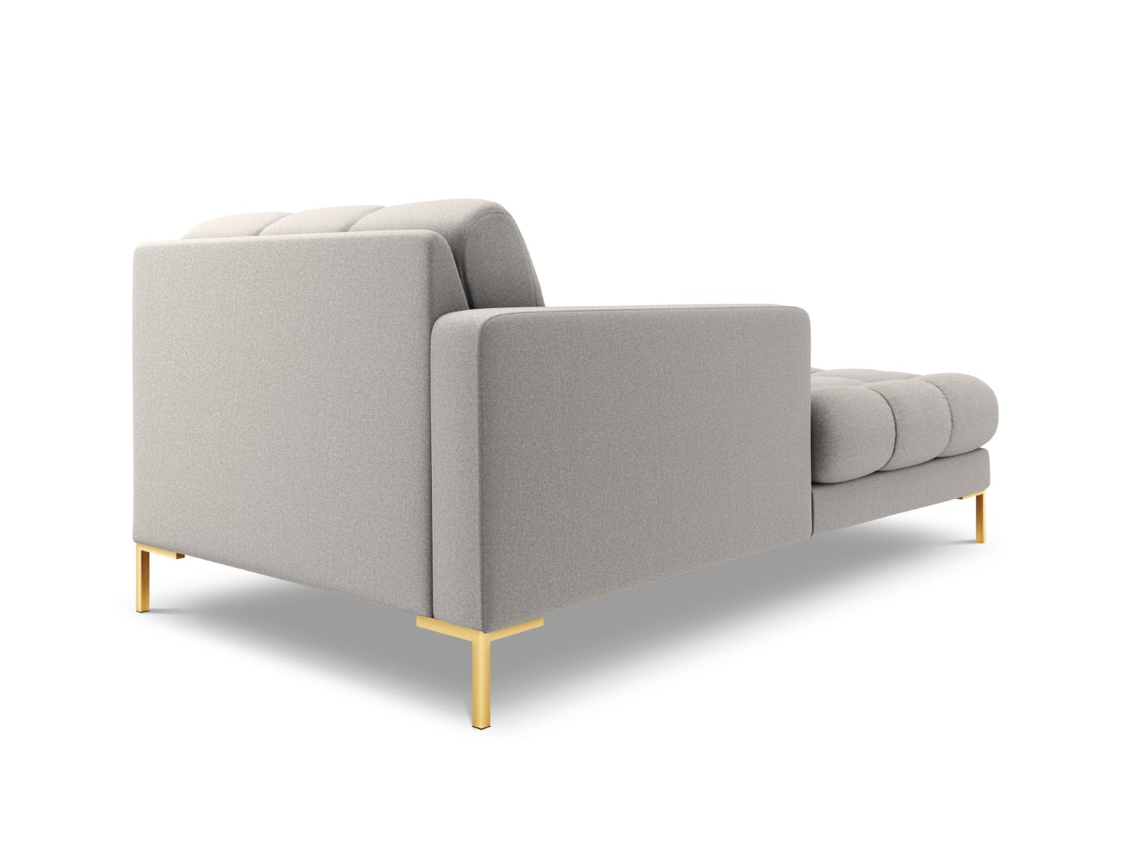 Cosmopolitan Design - Chaise longue sinistra "Bali" in tessuto strutturato grigio chiaro 