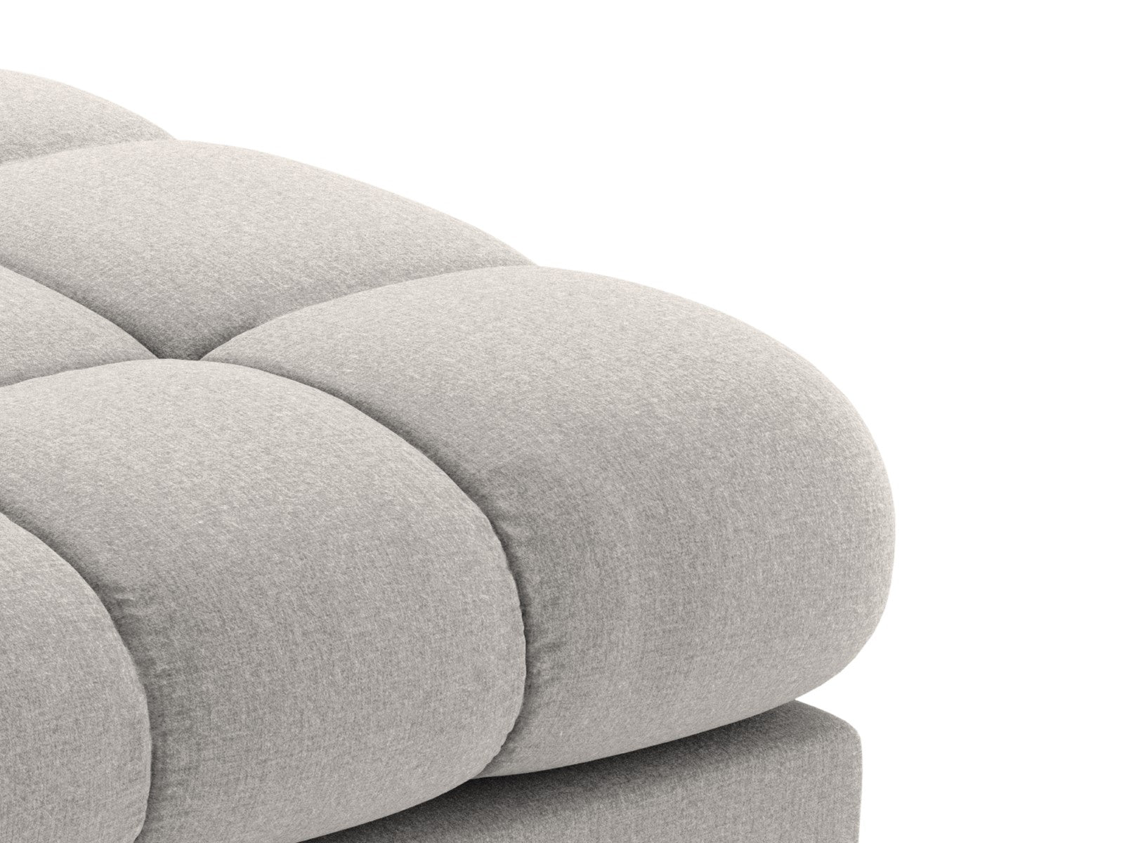 Cosmopolitan Design - Chaise longue sinistra "Bali" in tessuto strutturato grigio chiaro 