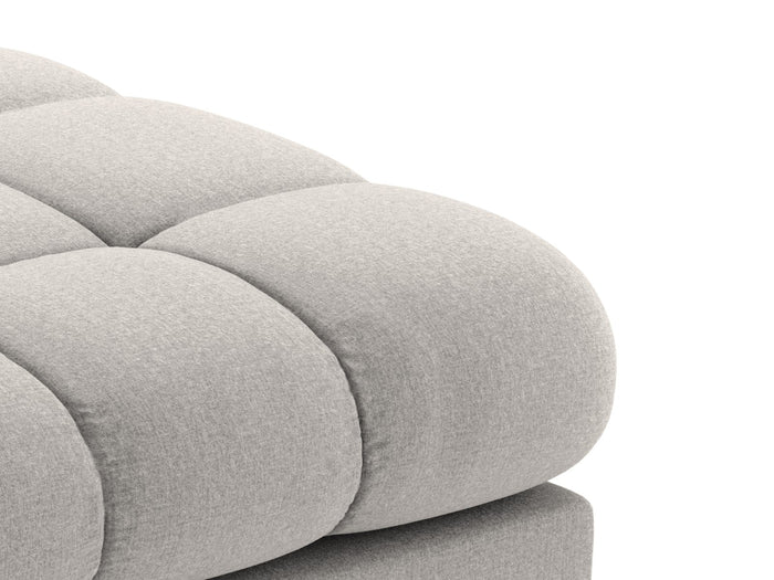 Cosmopolitan Design - Chaise longue sinistra "Bali" in tessuto strutturato grigio chiaro 