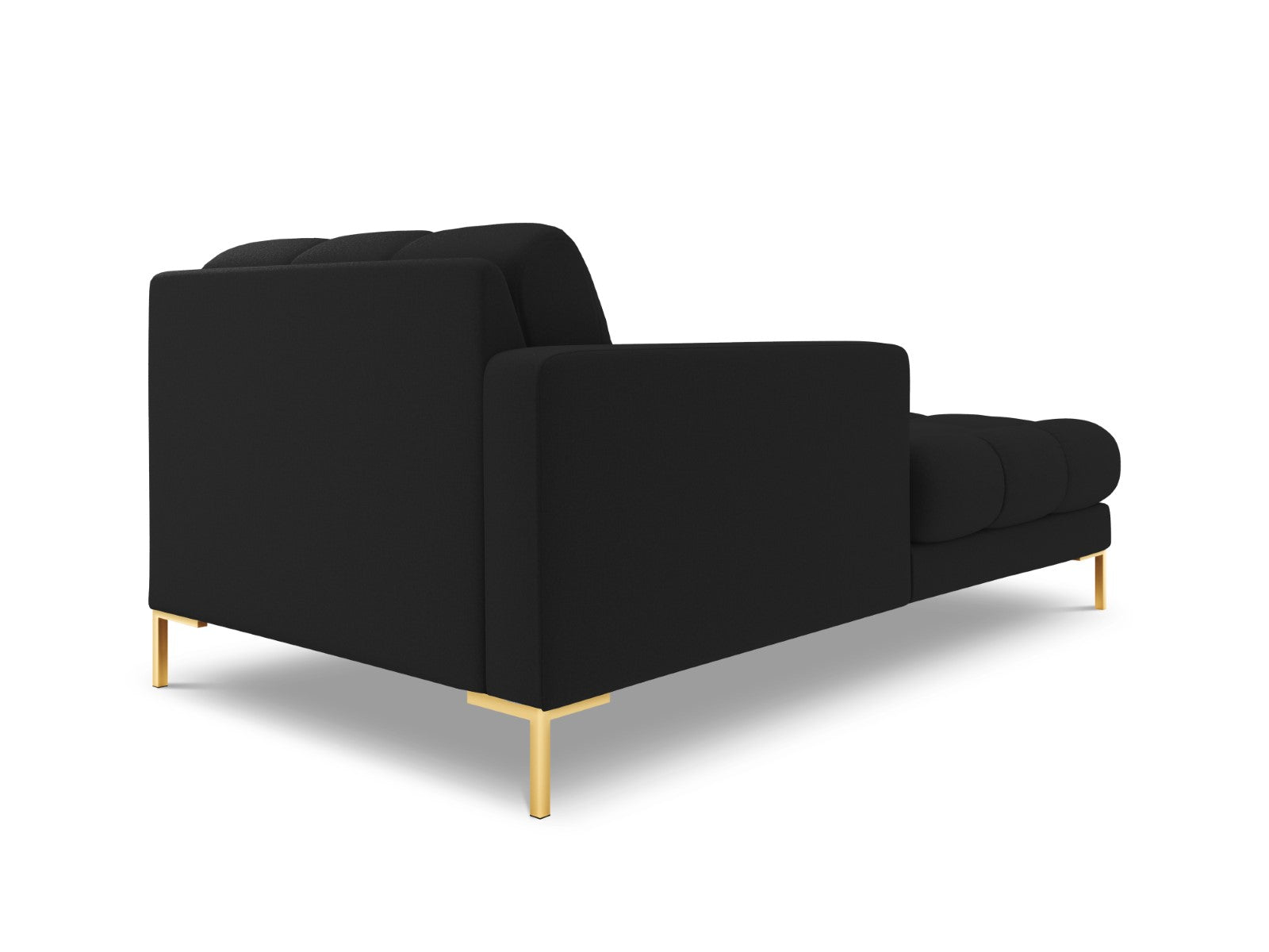 Cosmopolitan Design - Chaise longue sinistra "Bali" in tessuto strutturato nero 