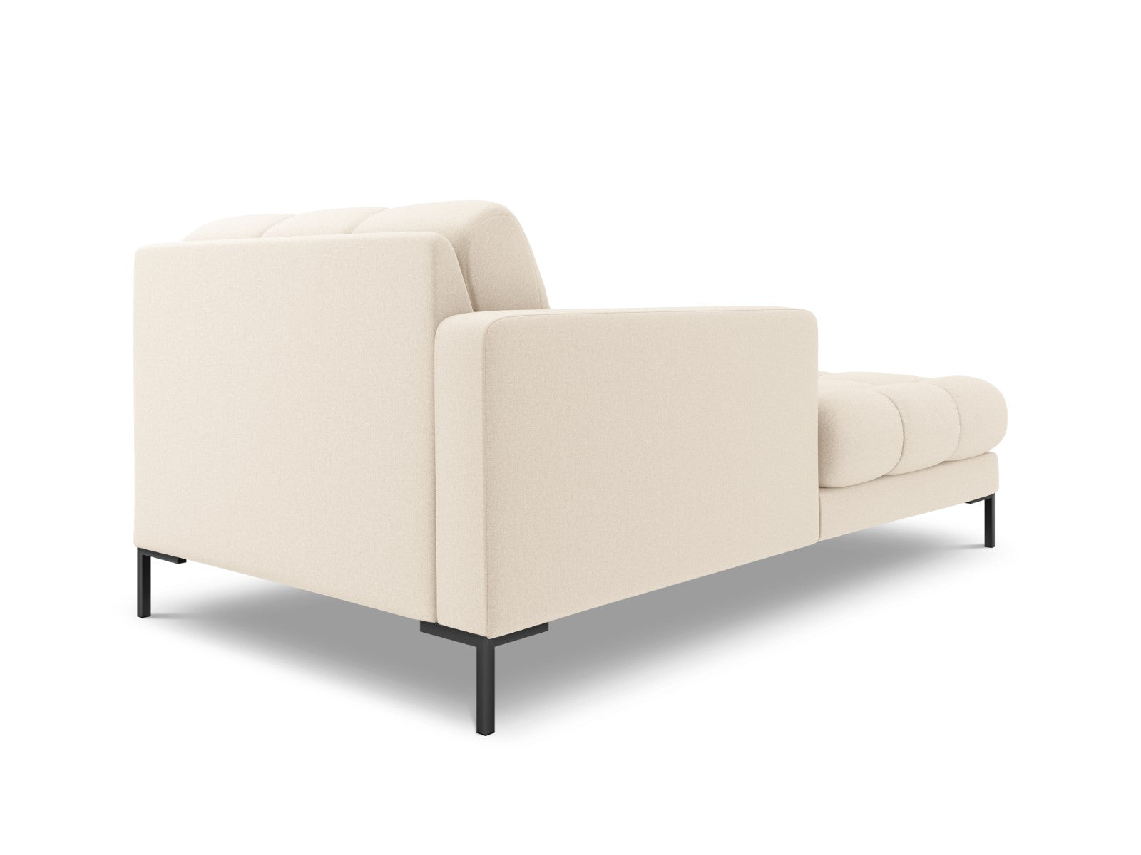 Cosmopolitan Design - Chaise longue sinistra "Bali" in tessuto strutturato beige chiaro 