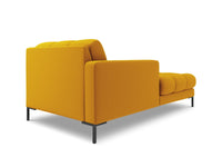 Cosmopolitan Design - Chaise longue sinistra "Bali" in tessuto strutturato giallo 