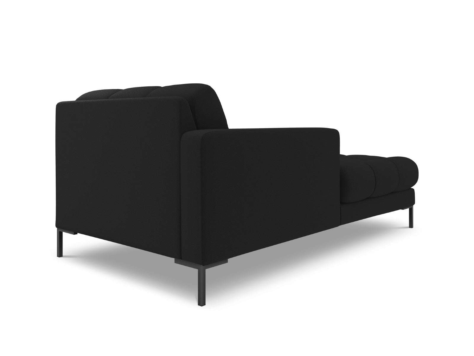 Cosmopolitan Design - Chaise longue sinistra "Bali" in tessuto strutturato nero 