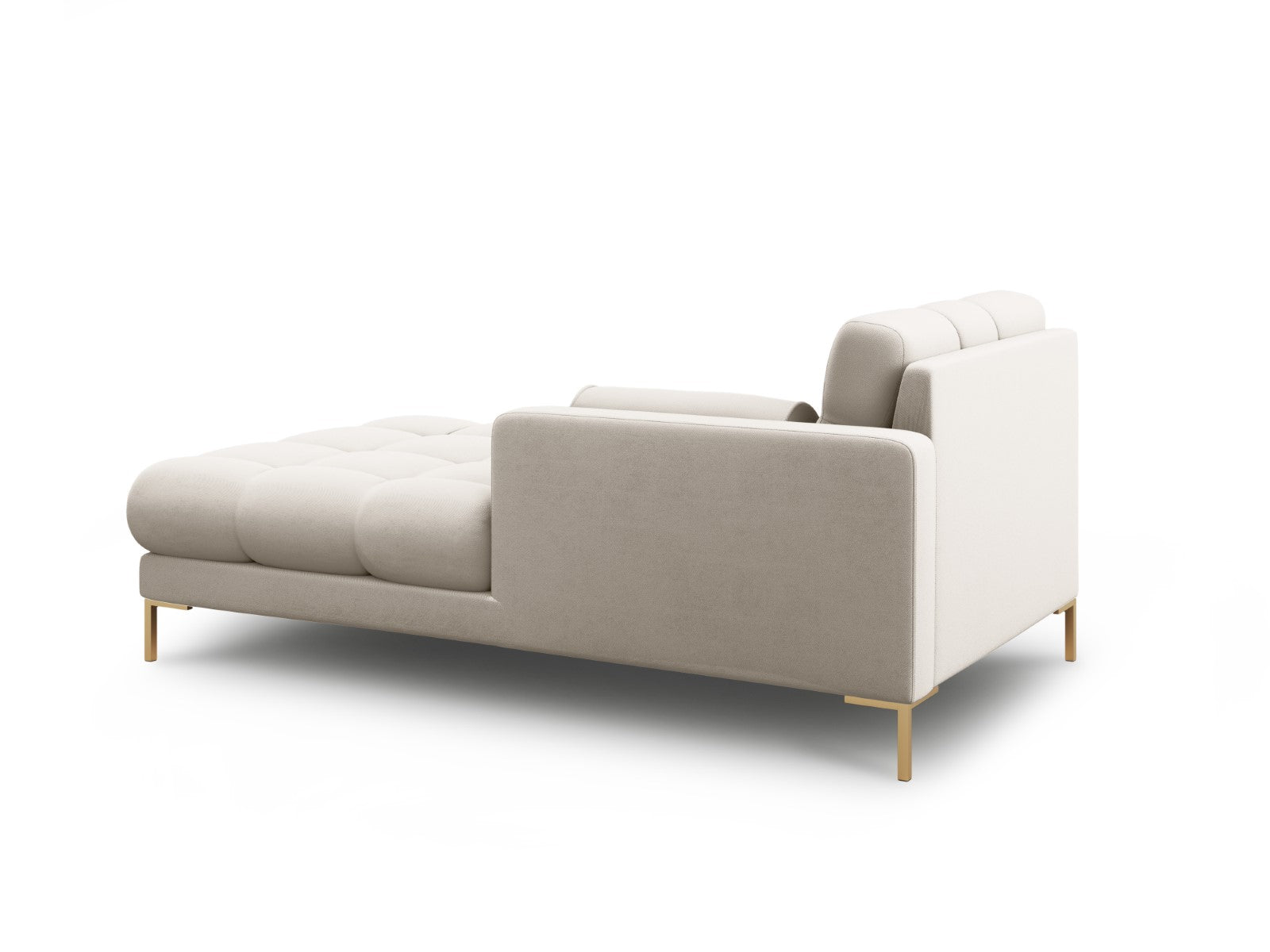 Cosmopolitan Design - Chaise longue destra "Bali" in tessuto strutturato beige 
