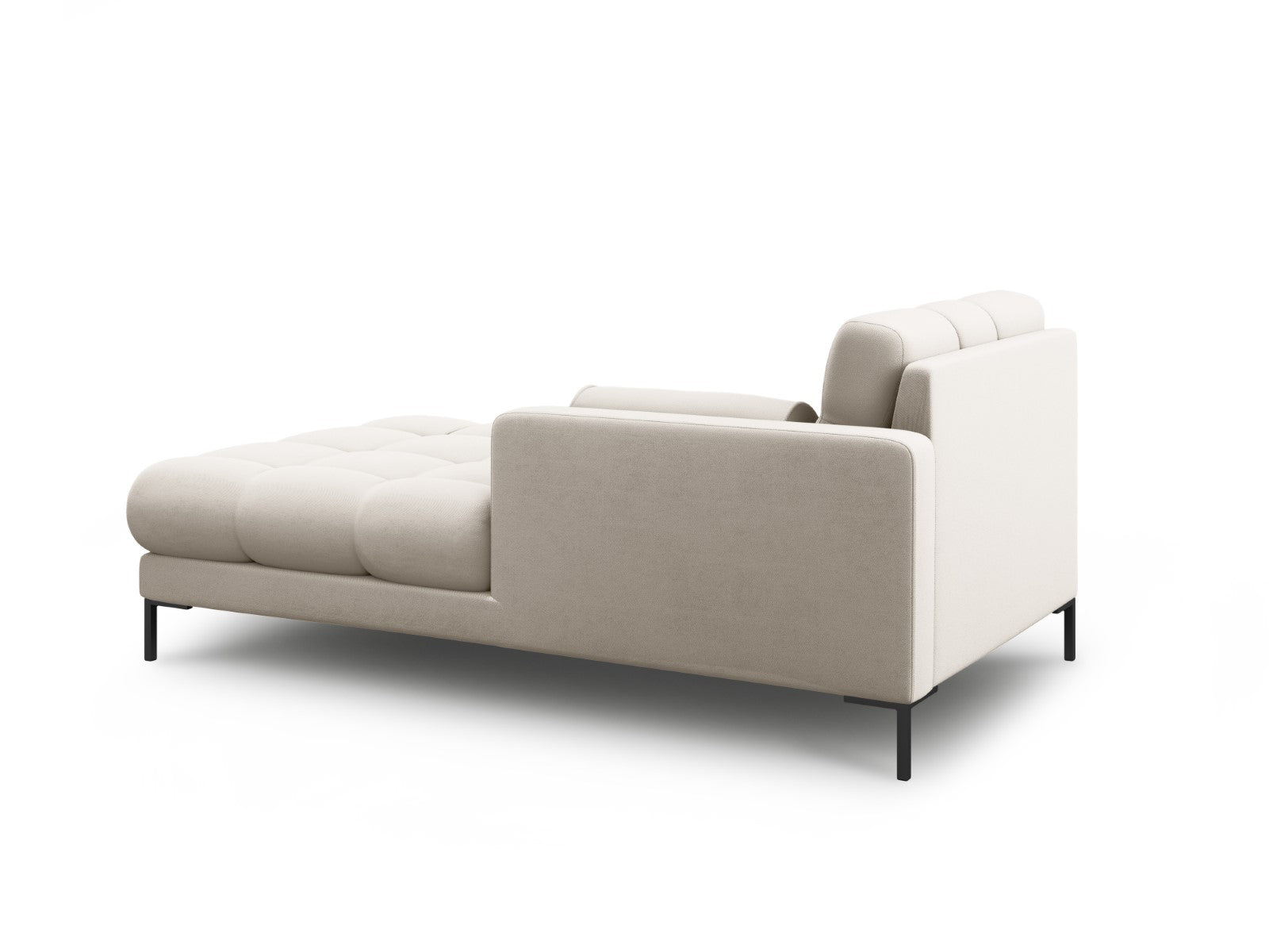 Cosmopolitan Design - Chaise longue destra "Bali" in tessuto strutturato beige 