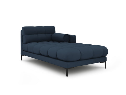 Cosmopolitan Design - Chaise longue destra "Bali" in tessuto strutturato blu 