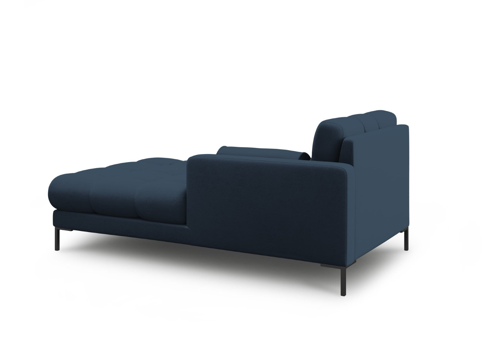 Cosmopolitan Design - Chaise longue destra "Bali" in tessuto strutturato blu 