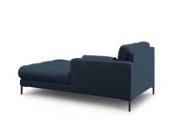 Cosmopolitan Design - Chaise longue destra "Bali" in tessuto strutturato blu 