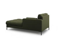 Cosmopolitan Design - Chaise longue destra "Bali" in tessuto strutturato verde 