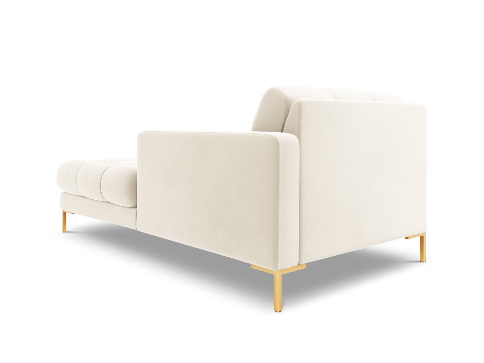 Cosmopolitan Design - Chaise longue destra "Bali" in velluto beige chiaro 