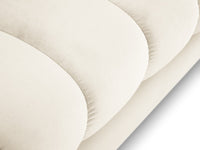 Cosmopolitan Design - Chaise longue destra "Bali" in velluto beige chiaro 