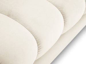 Cosmopolitan Design - Chaise longue destra "Bali" in velluto beige chiaro 