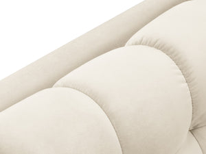 Cosmopolitan Design - Chaise longue destra "Bali" in velluto beige chiaro 