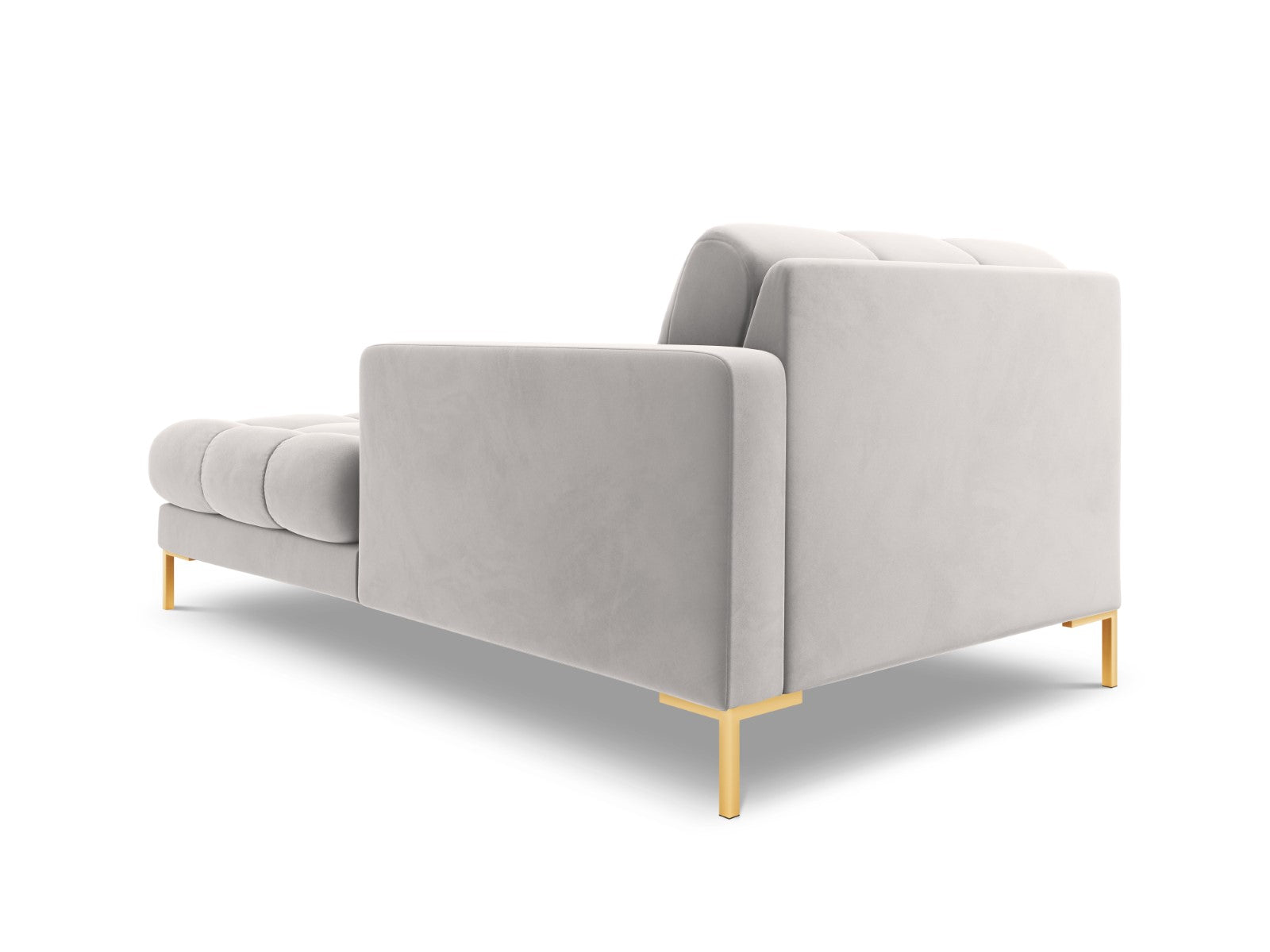 Cosmopolitan Design - Chaise longue destra "Bali" in velluto argento 