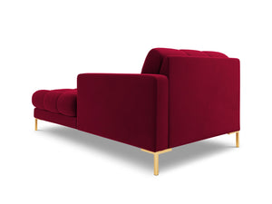 Cosmopolitan Design - Chaise longue destra "Bali" in velluto rosso 