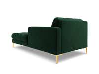 Cosmopolitan Design - Chaise longue destra "Bali" in velluto verde bottiglia 
