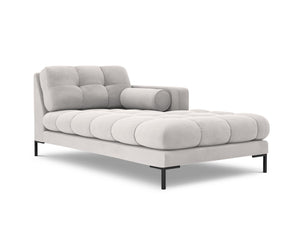 Cosmopolitan Design - Chaise longue destra "Bali" in velluto argento 