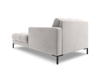 Cosmopolitan Design - Chaise longue destra "Bali" in velluto argento 