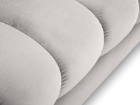 Cosmopolitan Design - Chaise longue destra "Bali" in velluto argento 