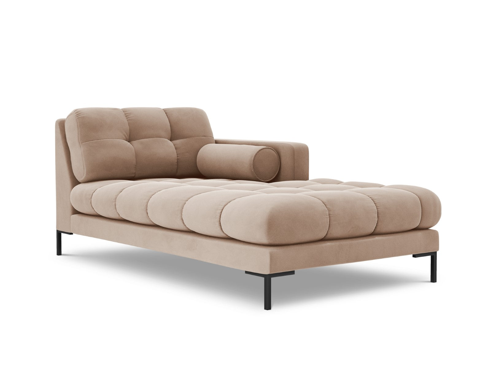 Cosmopolitan Design - Chaise longue destra "Bali" in velluto beige 