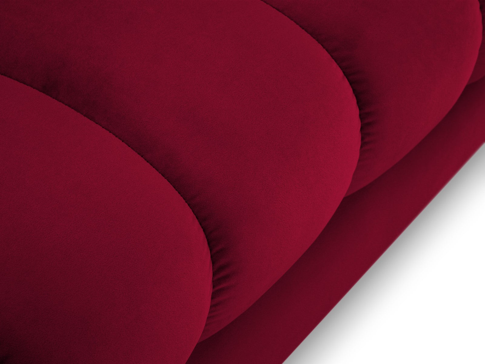 Cosmopolitan Design - Chaise longue destra "Bali" in velluto rosso 