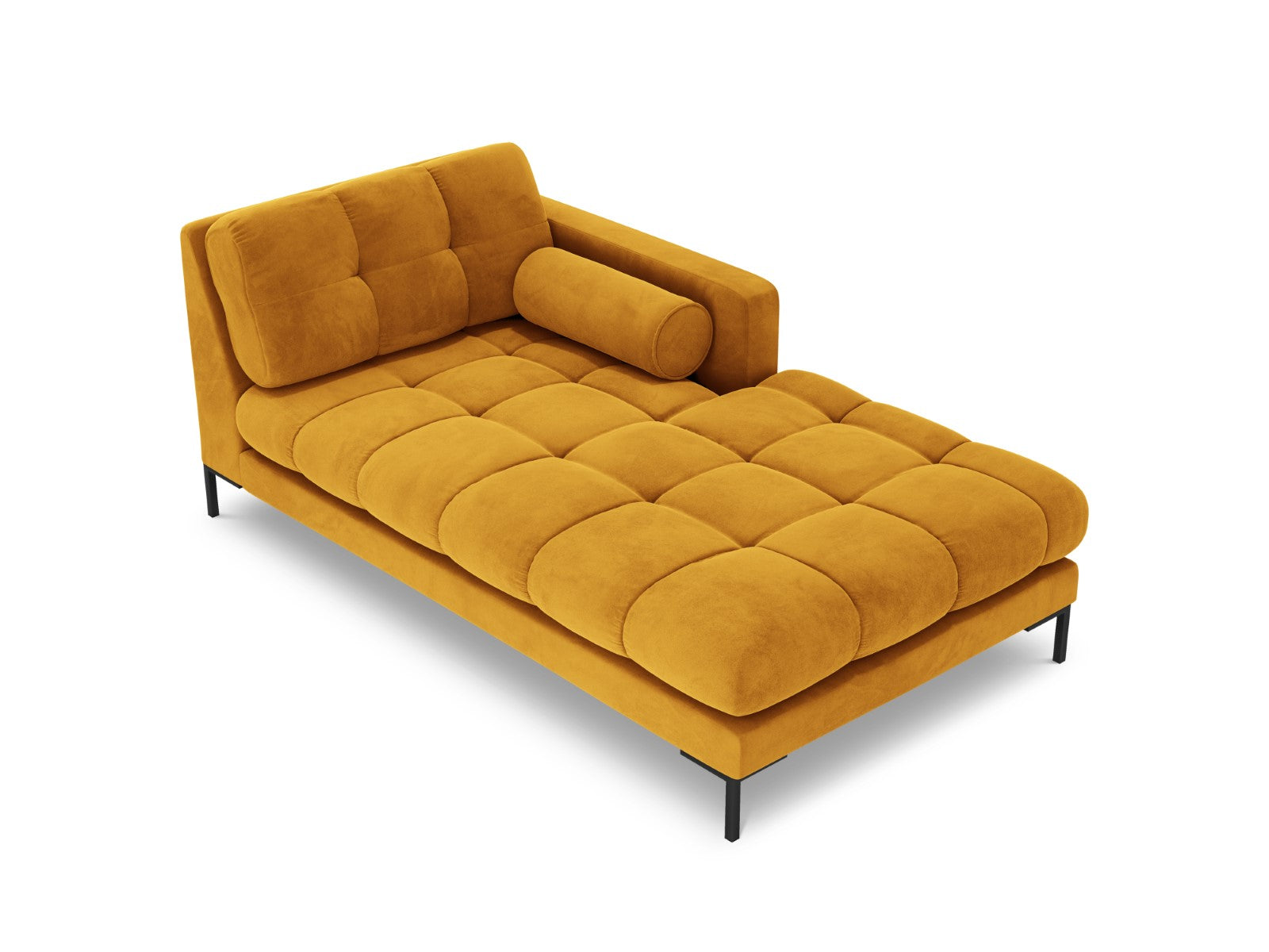 Cosmopolitan Design - Chaise longue destra "Bali" in velluto giallo 