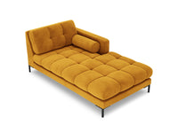 Cosmopolitan Design - Chaise longue destra "Bali" in velluto giallo 