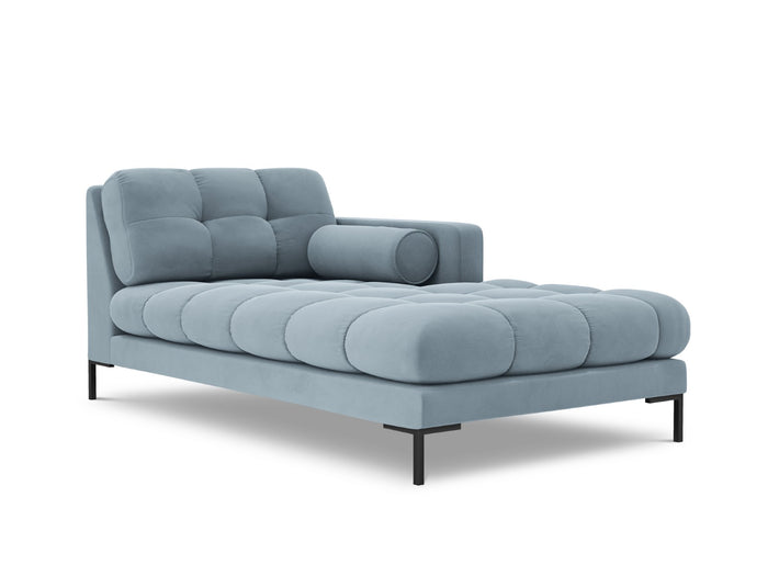 Cosmopolitan Design - Chaise longue destra "Bali" in velluto azzurro 