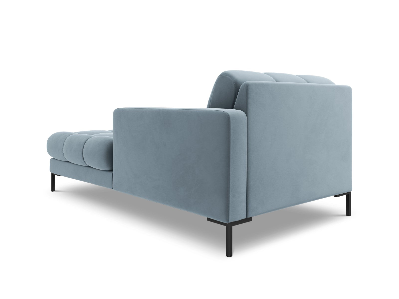 Cosmopolitan Design - Chaise longue destra "Bali" in velluto azzurro 