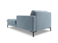 Cosmopolitan Design - Chaise longue destra "Bali" in velluto azzurro 