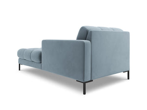 Cosmopolitan Design - Chaise longue destra "Bali" in velluto azzurro 
