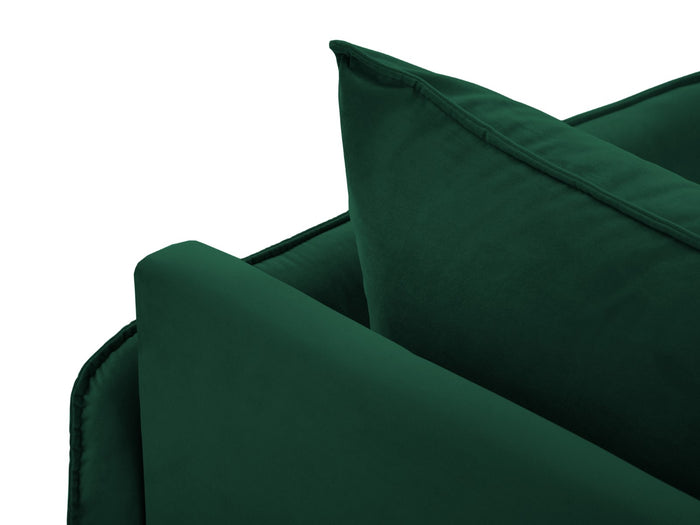 Cosmopolitan Design - Chaise longue destra "Vienna" in velluto verde bottiglia 