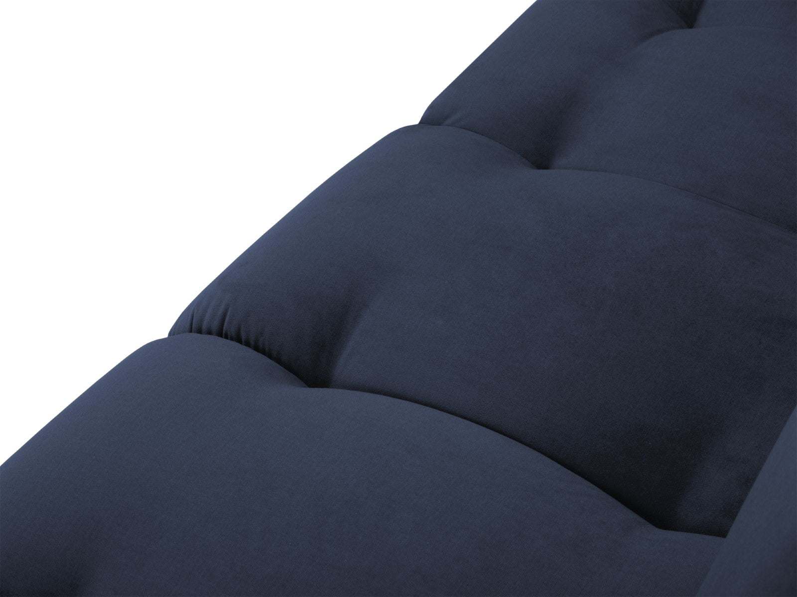 Cosmopolitan Design - Chaise longue destra "Hastings" 2 posti in velluto blu reale 