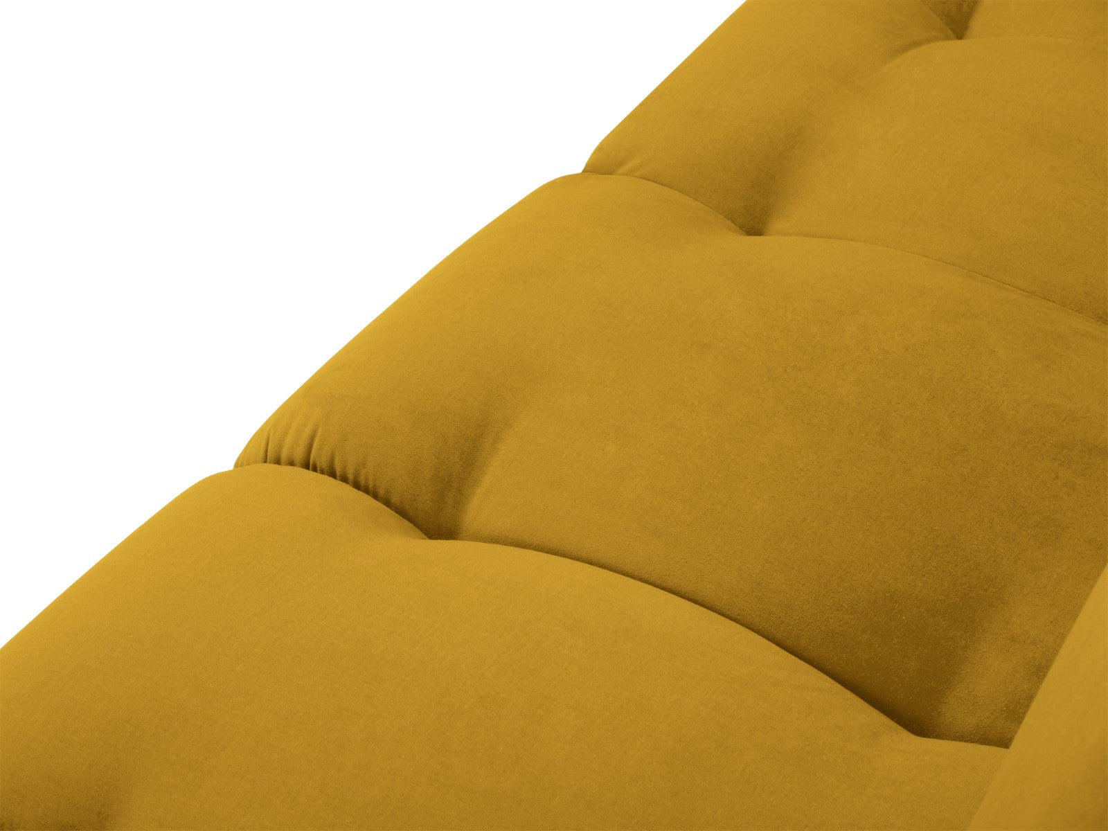 Cosmopolitan Design - Chaise longue destra "Hastings" 2 posti in velluto giallo 