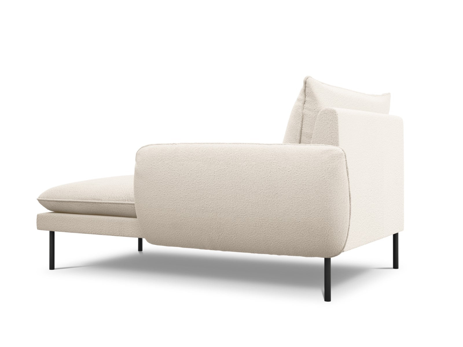 Cosmopolitan Design - Chaise longue destra "Vienna" in bouclé beige 